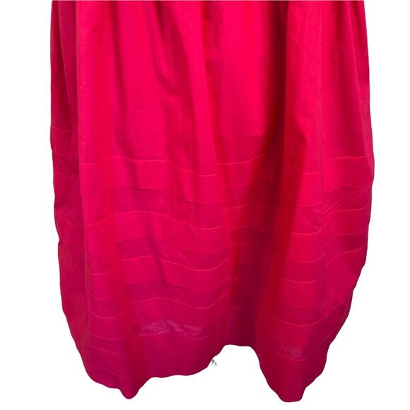Anthropologie Maeve Fuchsia Pink Strapless 100% Cotton Dress Size 8 - Picture 6 of 13